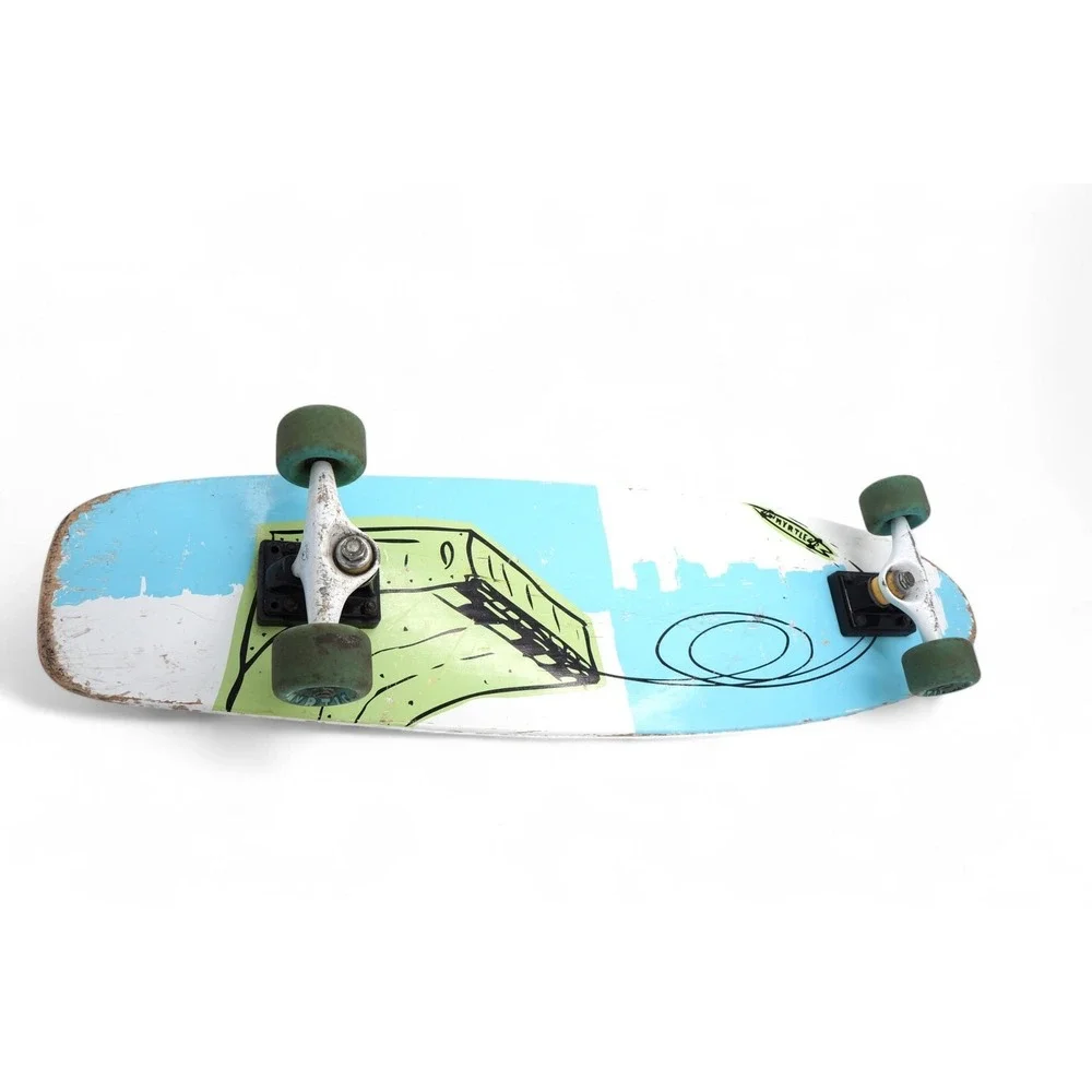 Vtg Myrtle Stuff‎ Russ Pope Skateboard Rare 58mm Complete Rare Longboard Artist